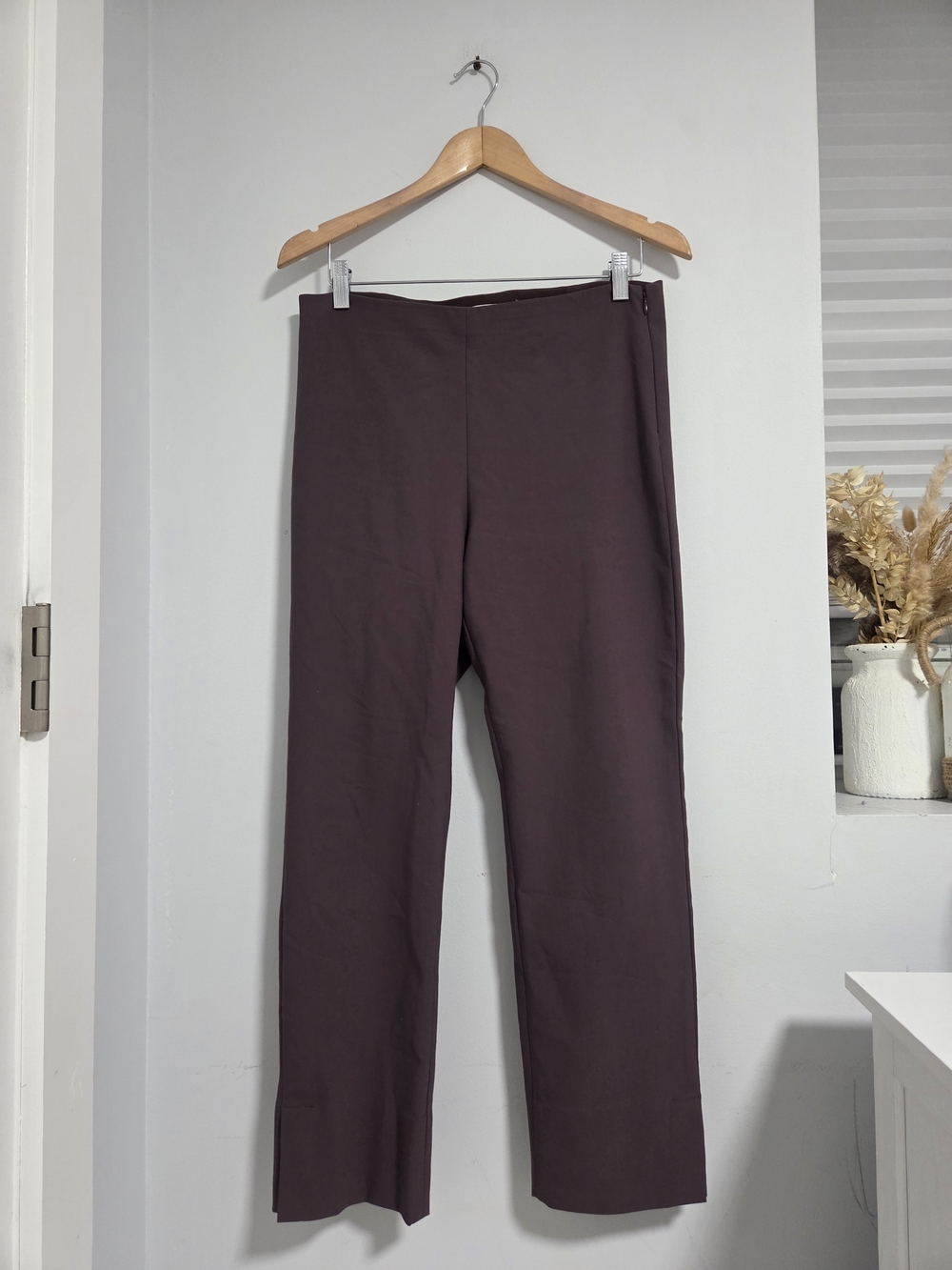 Vince Straight-Leg Dress Pants in Dark Brown